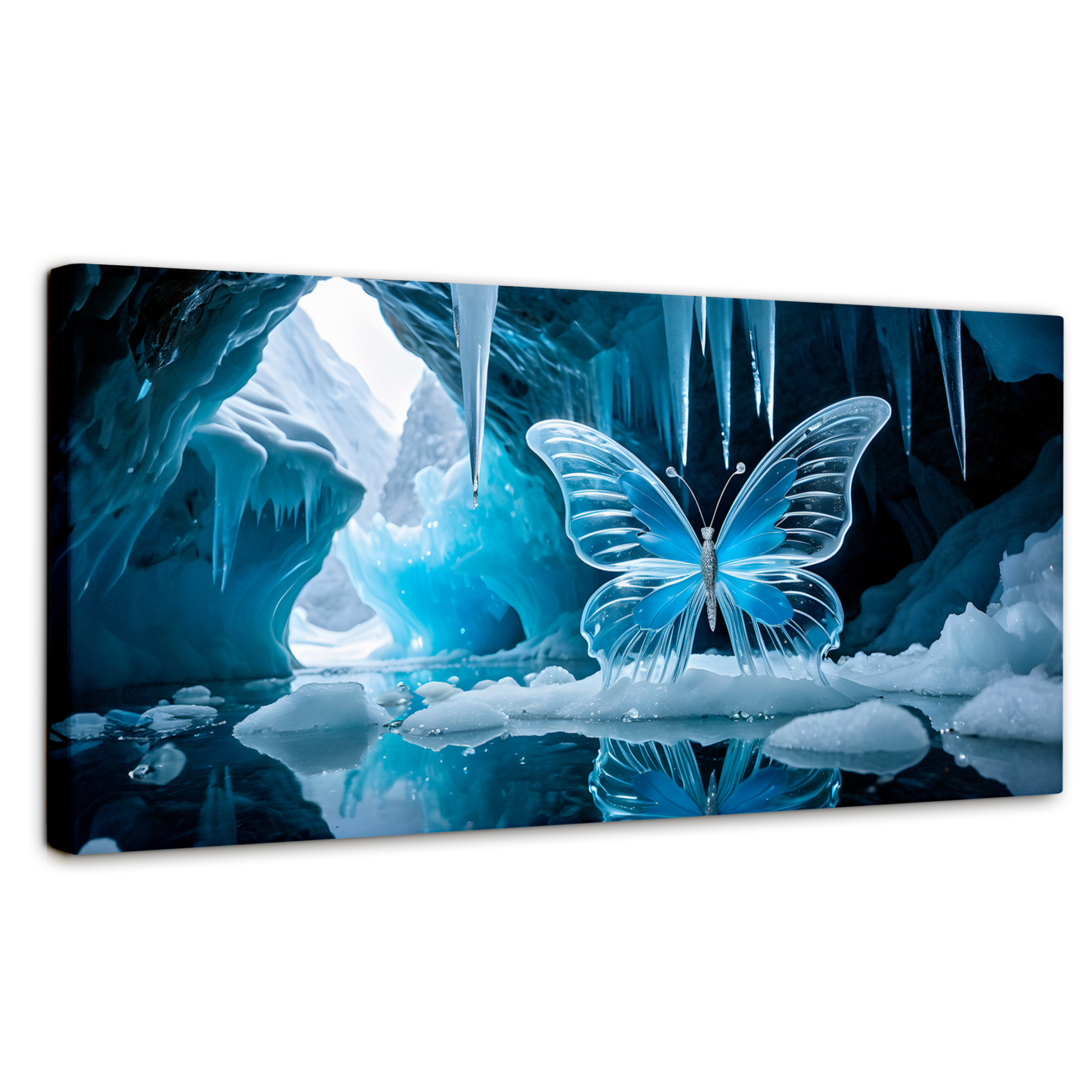 Foto 2 pulgar | Cuadro Mariposas Canvas Alas De Cristal 120x60
