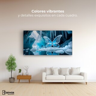 Foto 2 | Cuadro Mariposas Canvas Alas De Cristal 120x60