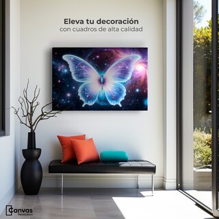 Foto 3 | Cuadro Mariposas Canvas Danza En El Cosmos 90x60
