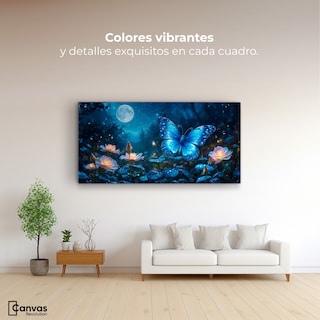 Foto 2 | Cuadro Mariposas Canvas Alas Nocturnas 120x60
