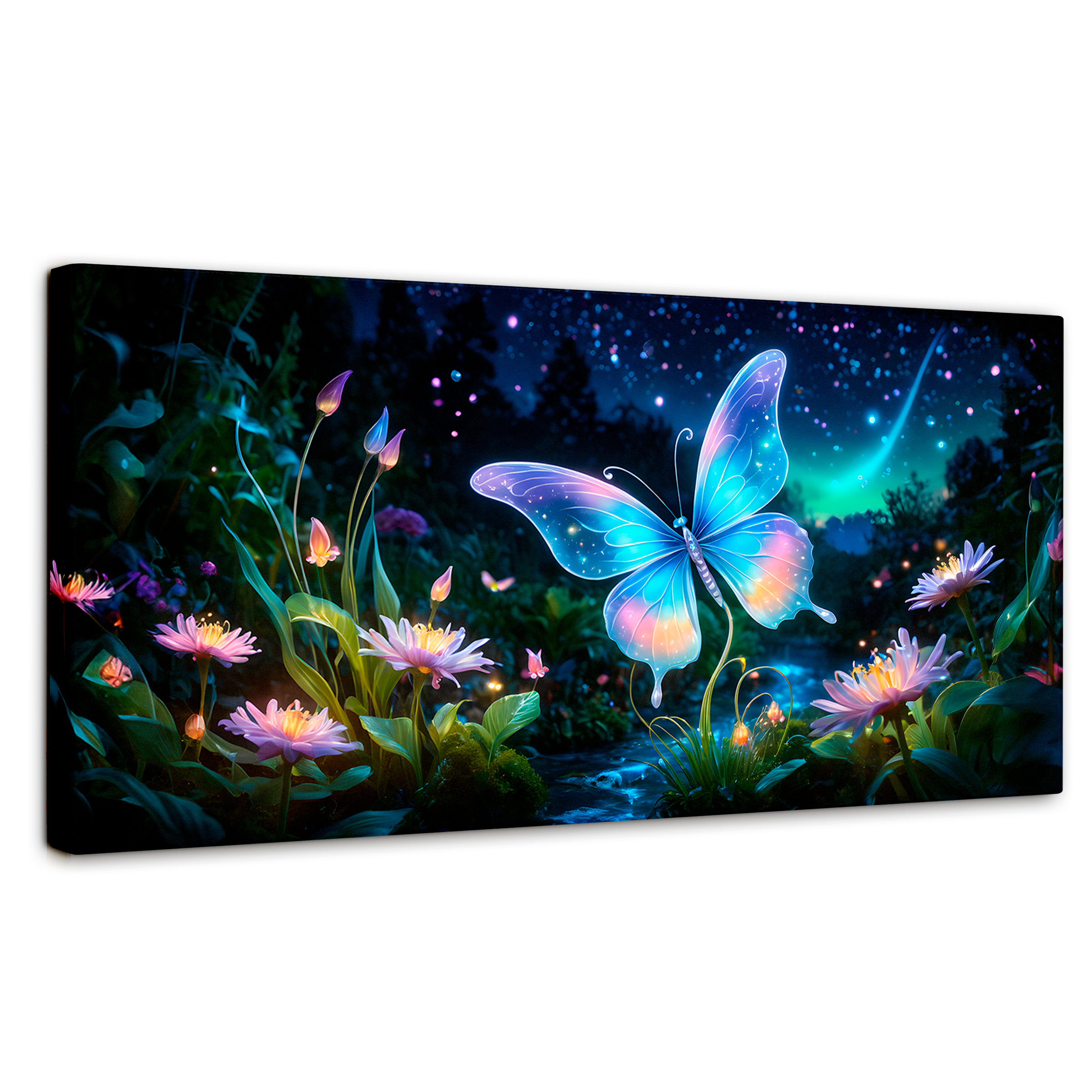 Foto 2 pulgar | Cuadro Mariposas Canvas Alas En El Río 120x60