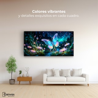 Foto 2 | Cuadro Mariposas Canvas Alas En El Río 120x60