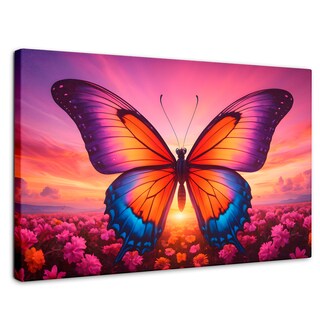 Foto 1 | Cuadro Mariposas Canvas Mariposa En El Alba 90x60