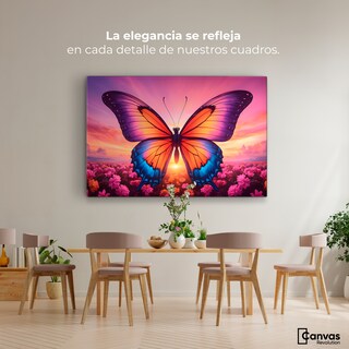 Foto 2 | Cuadro Mariposas Canvas Mariposa En El Alba 90x60