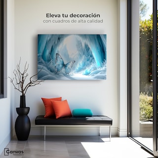 Foto 3 | Cuadro Mariposas Canvas Mariposa Glacial 90x60