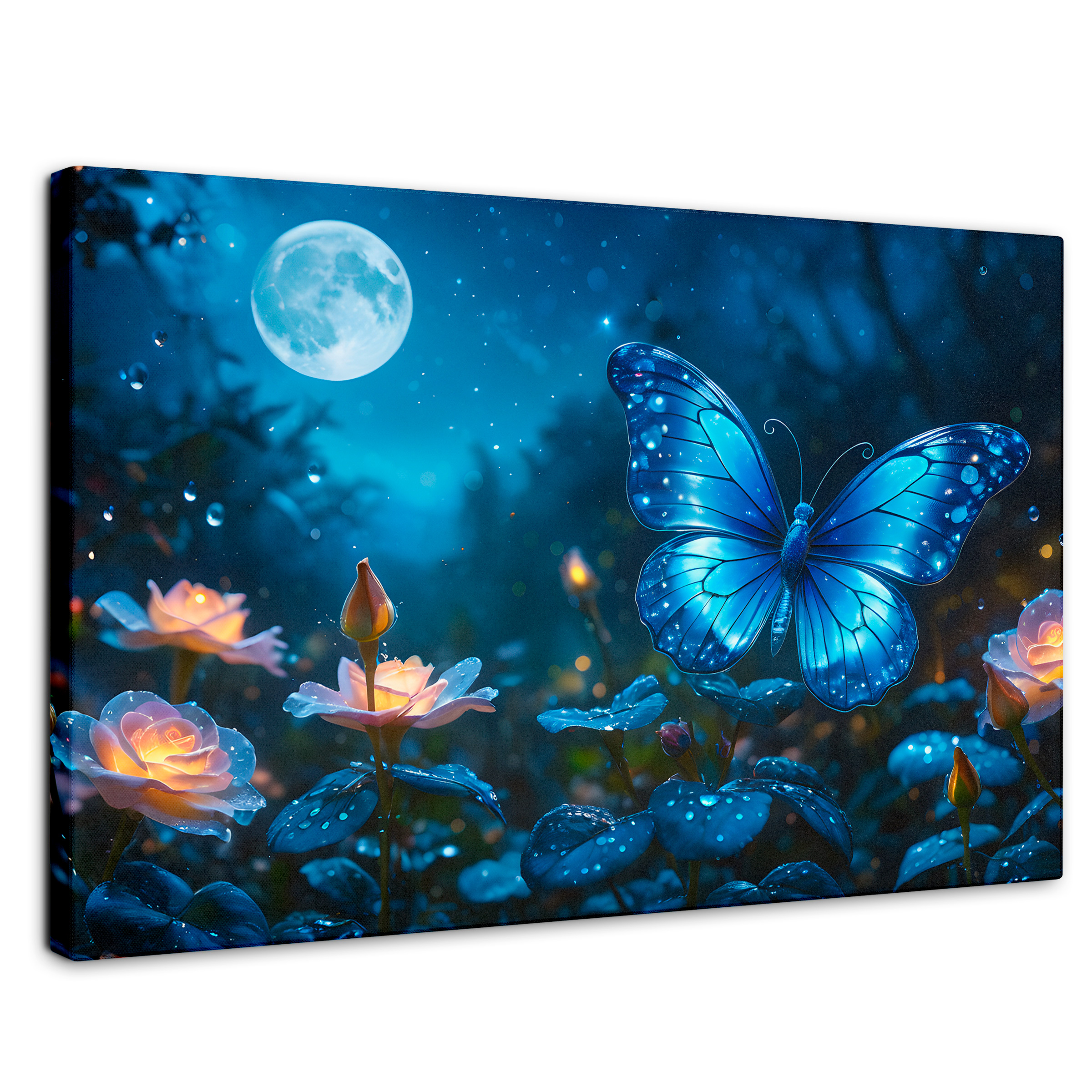 Foto 2 pulgar | Cuadro Mariposas Canvas Alas Nocturnas 90x60