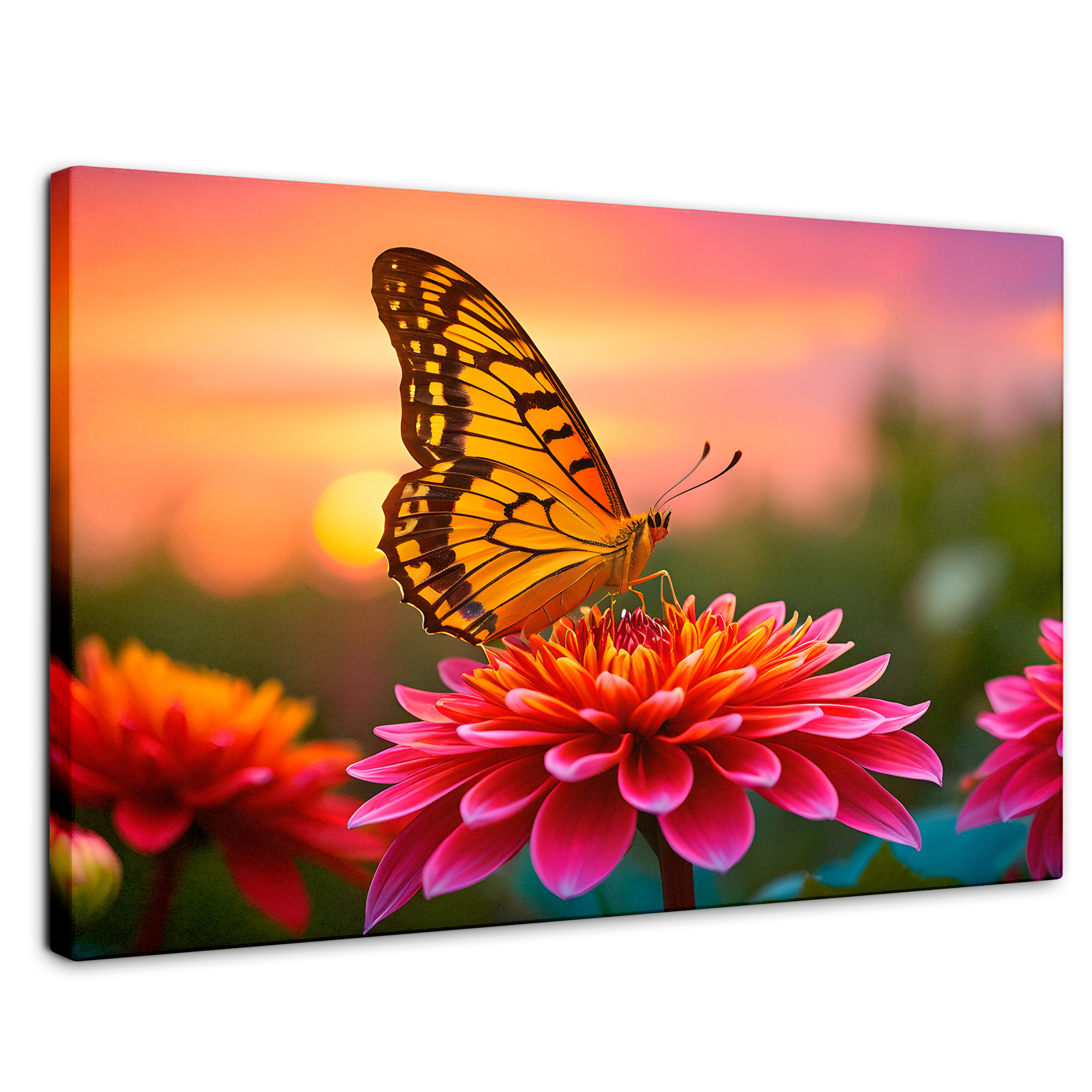Foto 1 | Cuadro Mariposas Canvas Mariposa Radiante 90x60