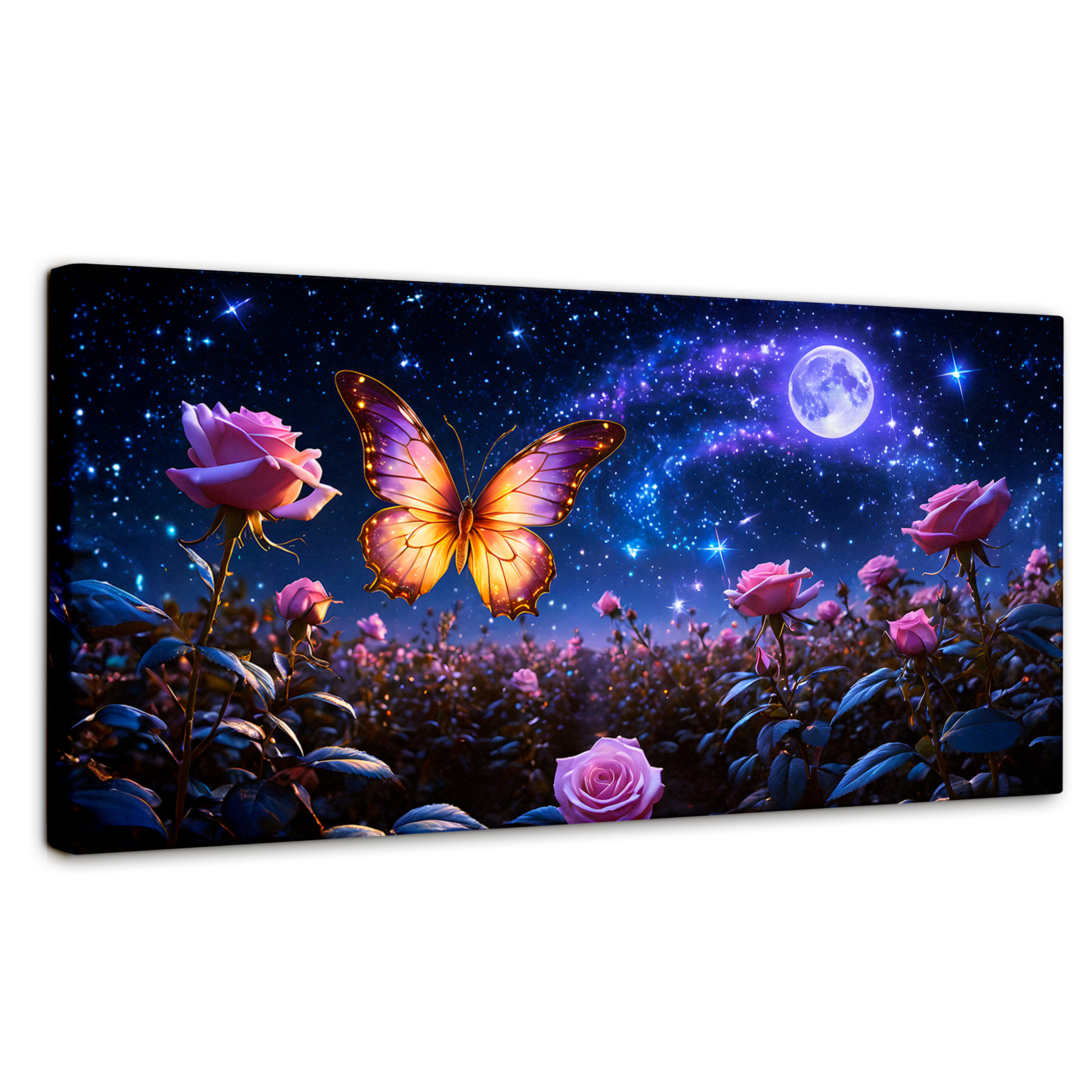 Foto 2 pulgar | Cuadro Mariposas Canvas Mariposa Lunar 120x60