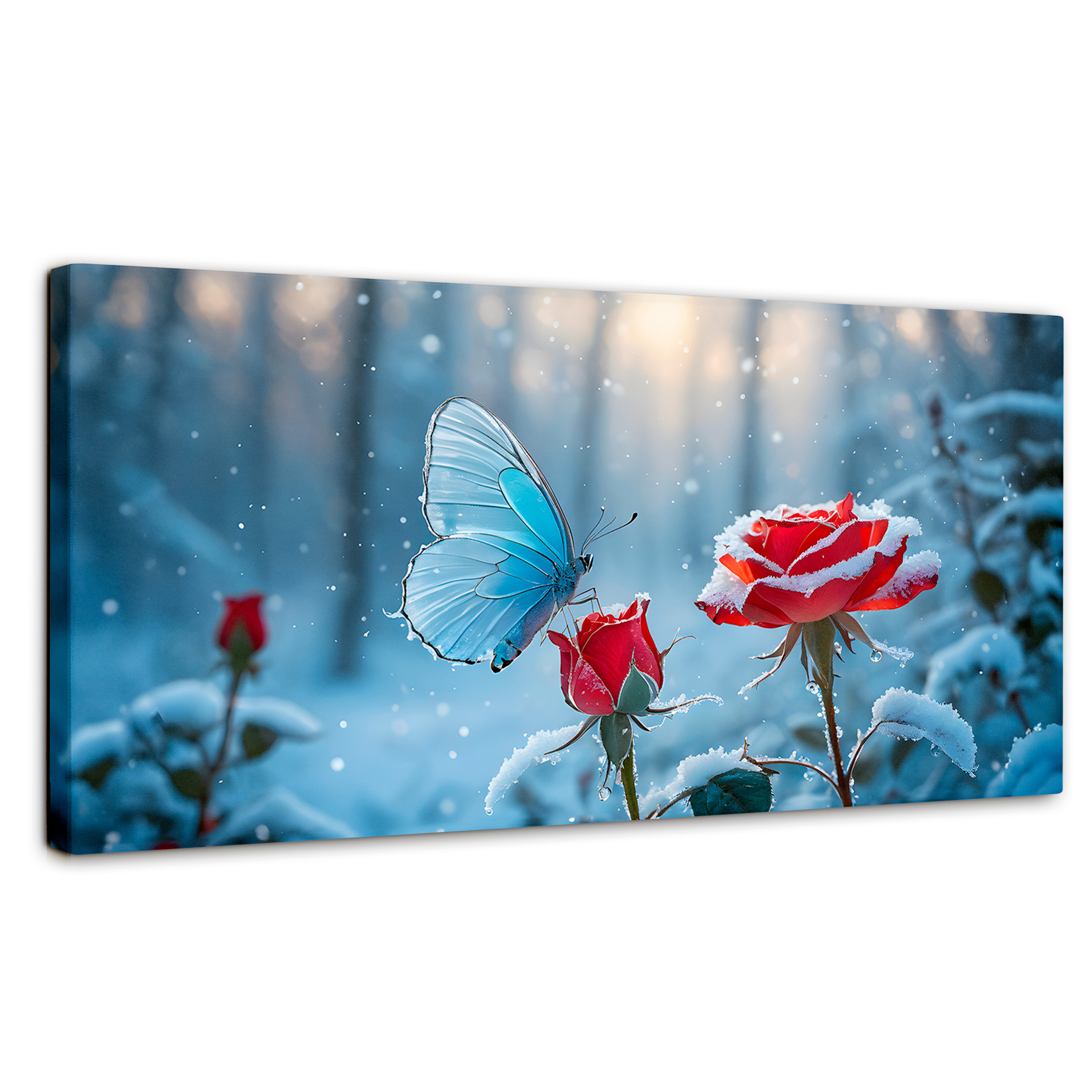 Foto 2 pulgar | Cuadro Mariposas Canvas Rosa Y Fragilidad 120x60
