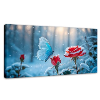 Foto 1 | Cuadro Mariposas Canvas Rosa Y Fragilidad 120x60