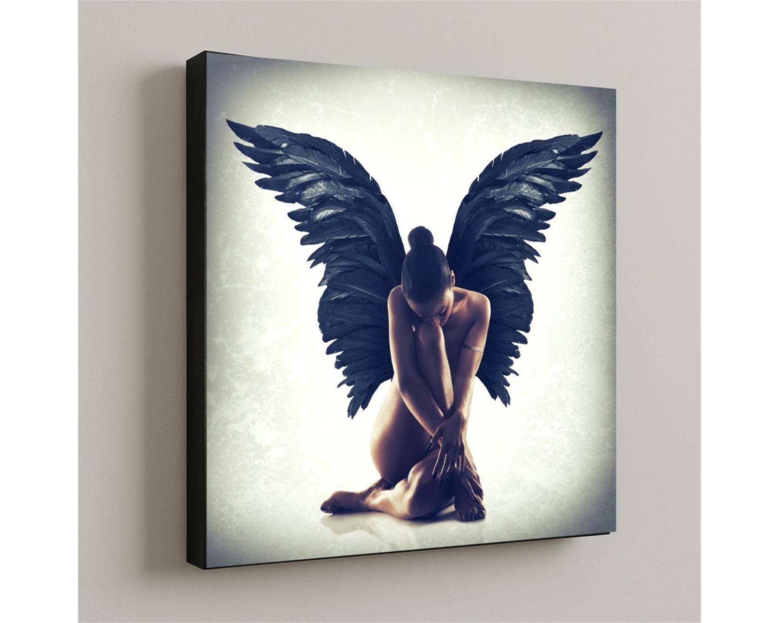 Foto 4 pulgar | Cuadro Decorativo - Ángel Caído - 100x100 Cm - Entelado