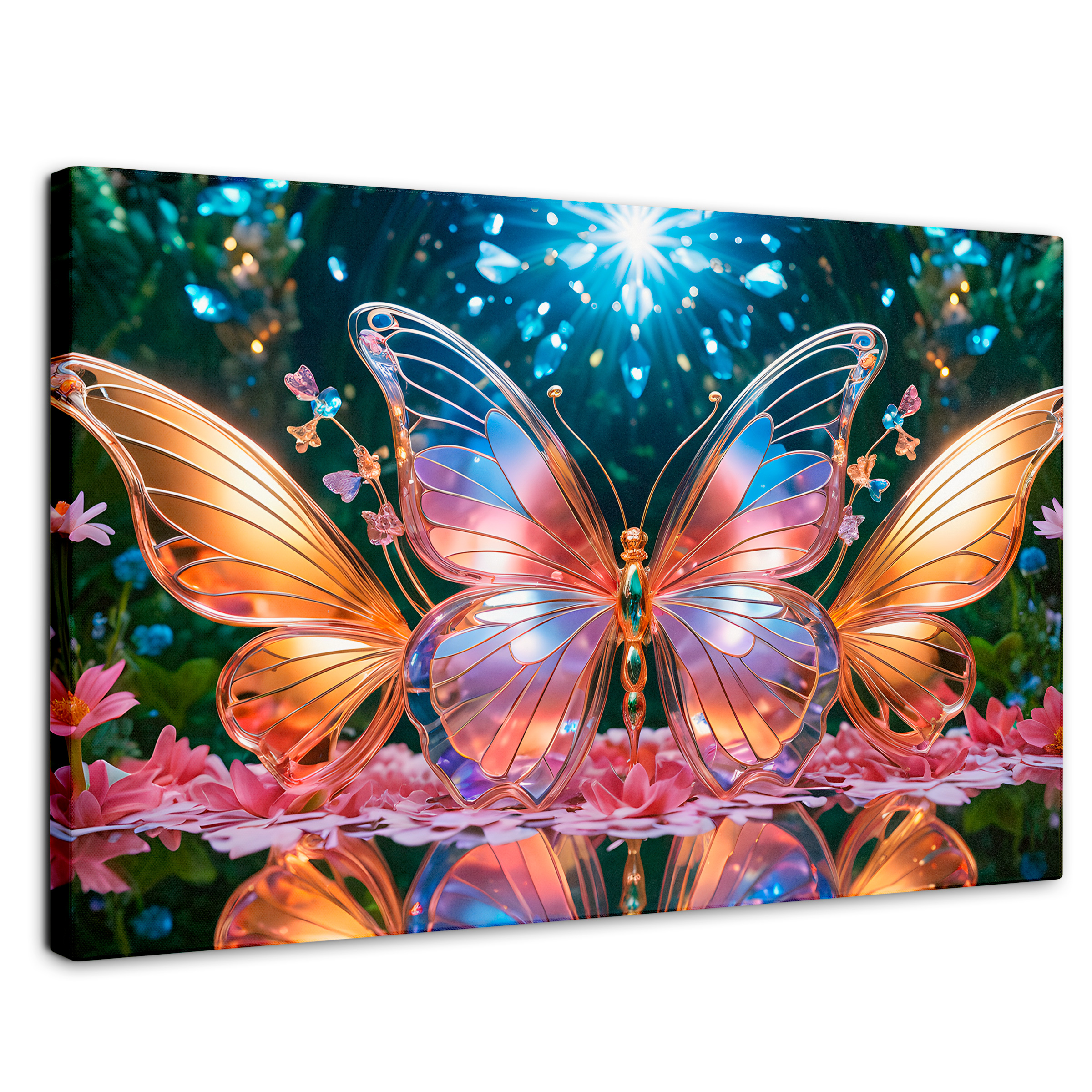 Foto 1 | Cuadro Mariposas Canvas Alas De Esplendor 90x60