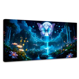 Foto 1 | Cuadro Mariposas Canvas Alas En La Noche 120x60