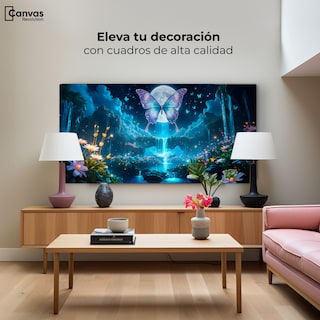 Foto 3 | Cuadro Mariposas Canvas Alas En La Noche 120x60