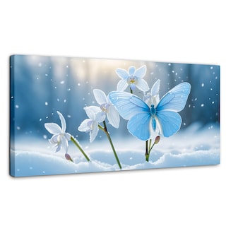 Foto 1 | Cuadro Mariposas Canvas Alas En Hielo 120x60