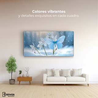 Foto 2 | Cuadro Mariposas Canvas Alas En Hielo 120x60