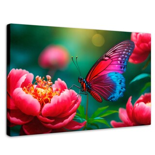 Foto 1 | Cuadro Mariposas Canvas Flor De Pasión 90x60