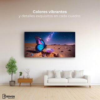 Foto 2 | Cuadro Mariposas Canvas Alas Del Desierto 120x60