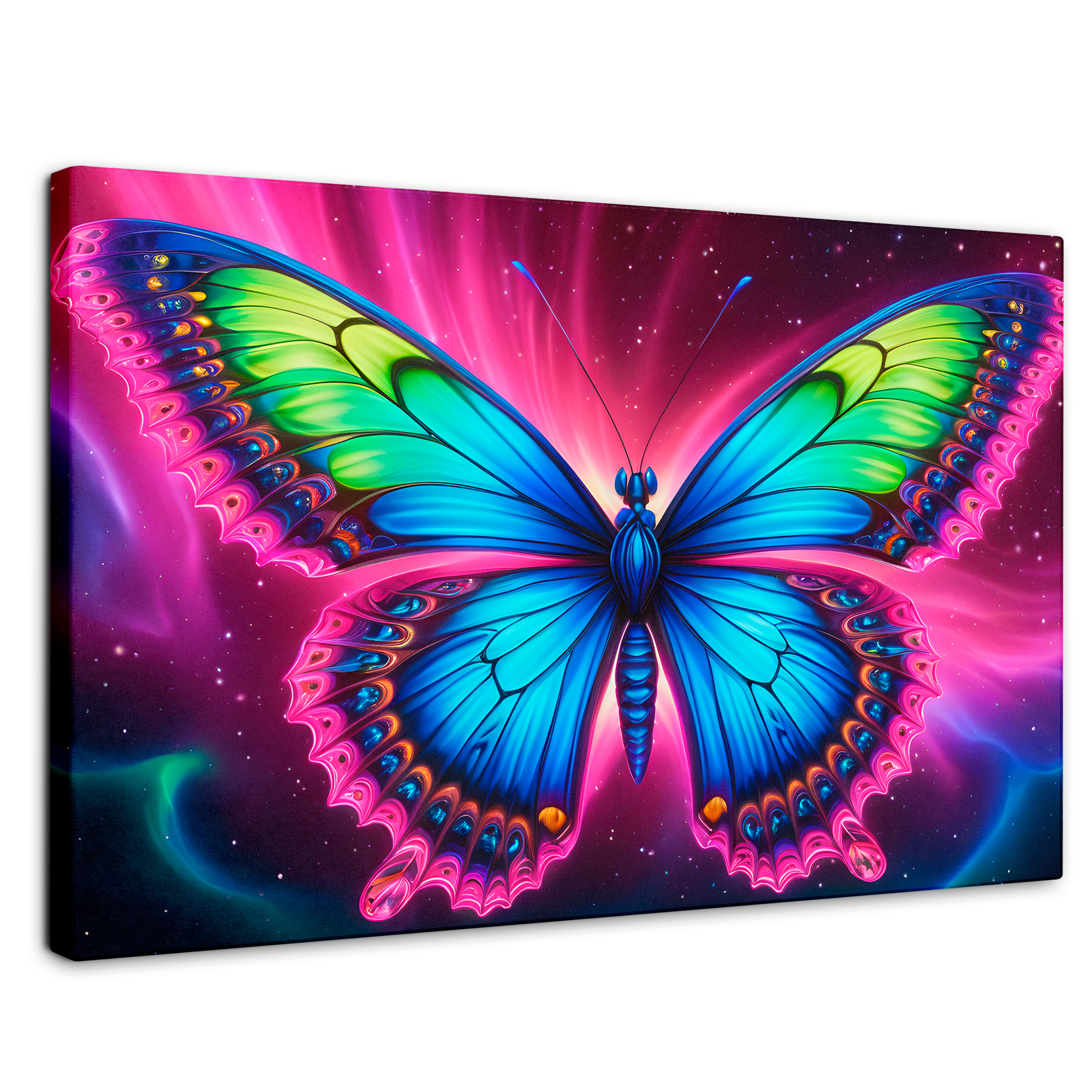 Foto 2 pulgar | Cuadro Mariposas Canvas Mariposa Nebulosa 90x60