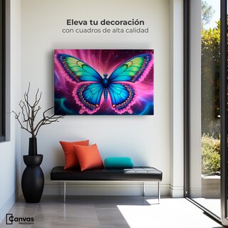 Foto 3 | Cuadro Mariposas Canvas Mariposa Nebulosa 90x60