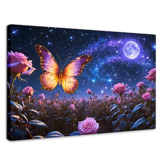 Foto 1 | Cuadro Mariposas Canvas Mariposa Lunar 90x60