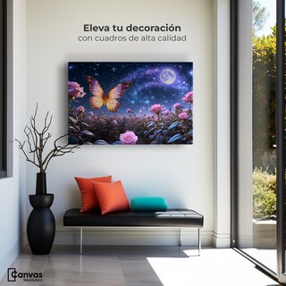 Foto 3 | Cuadro Mariposas Canvas Mariposa Lunar 90x60