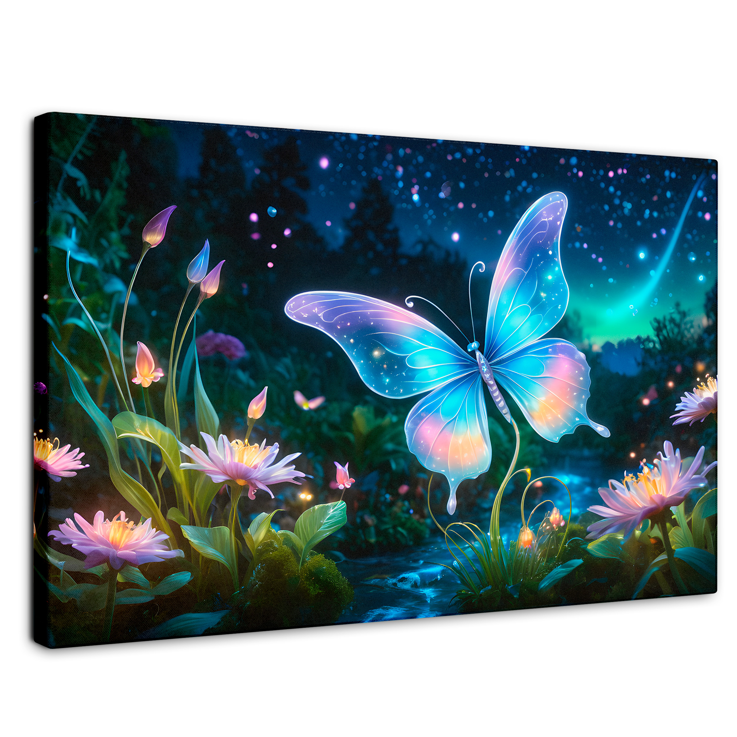 Foto 1 | Cuadro Mariposas Canvas Alas En El Río 90x60