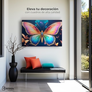 Foto 3 | Cuadro Mariposas Canvas Gemas En La Noche 90x60