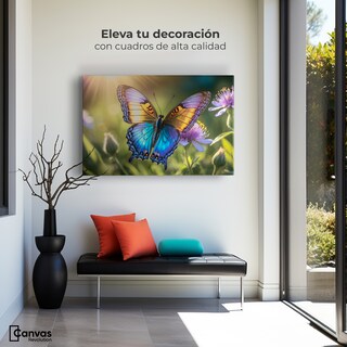 Foto 3 | Cuadro Mariposas Canvas Alas En El Sol 90x60