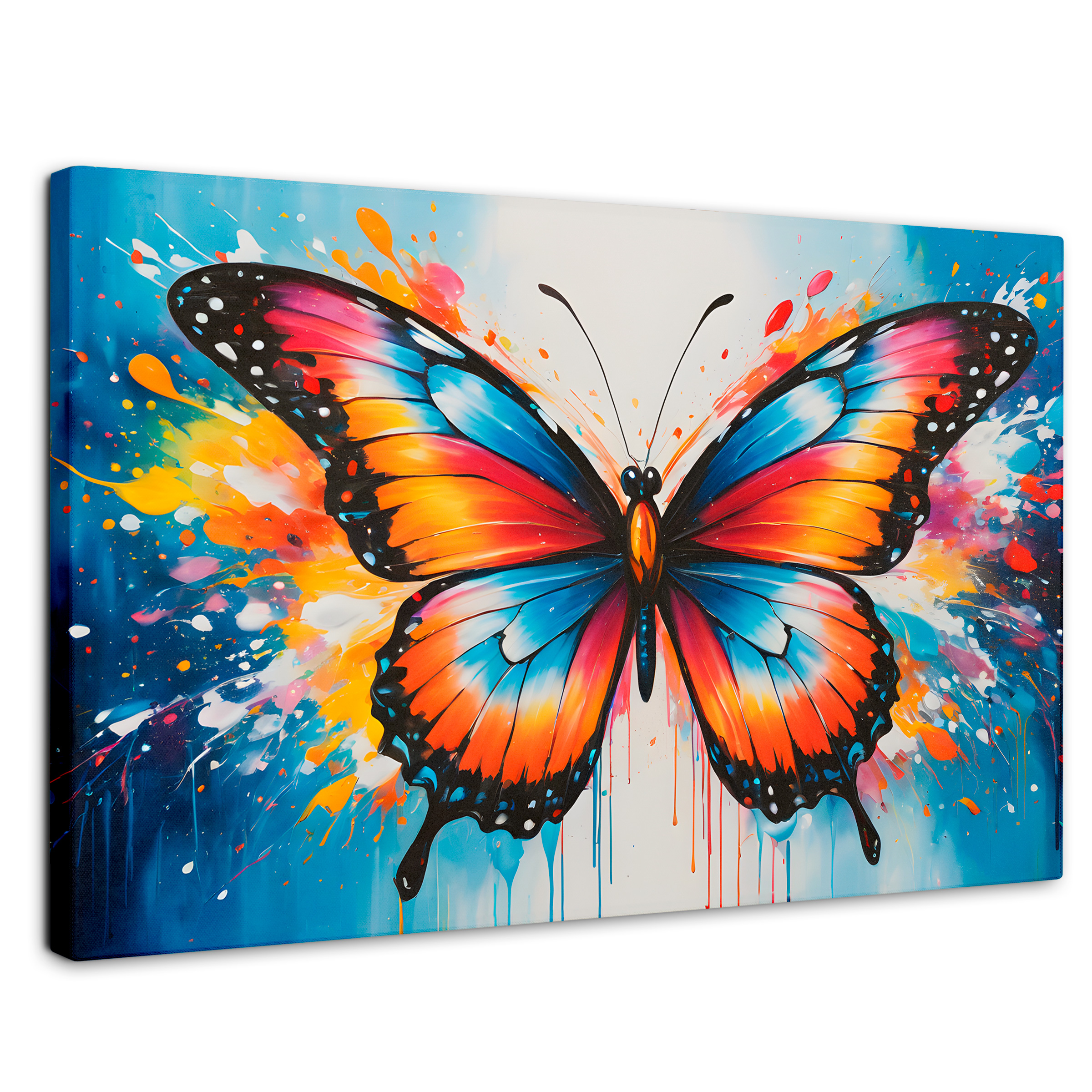Foto 2 pulgar | Cuadro Mariposas Canvas Mariposa Y Arte 90x60