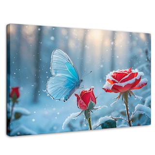 Foto 1 | Cuadro Mariposas Canvas Rosa Y Fragilidad 90x60