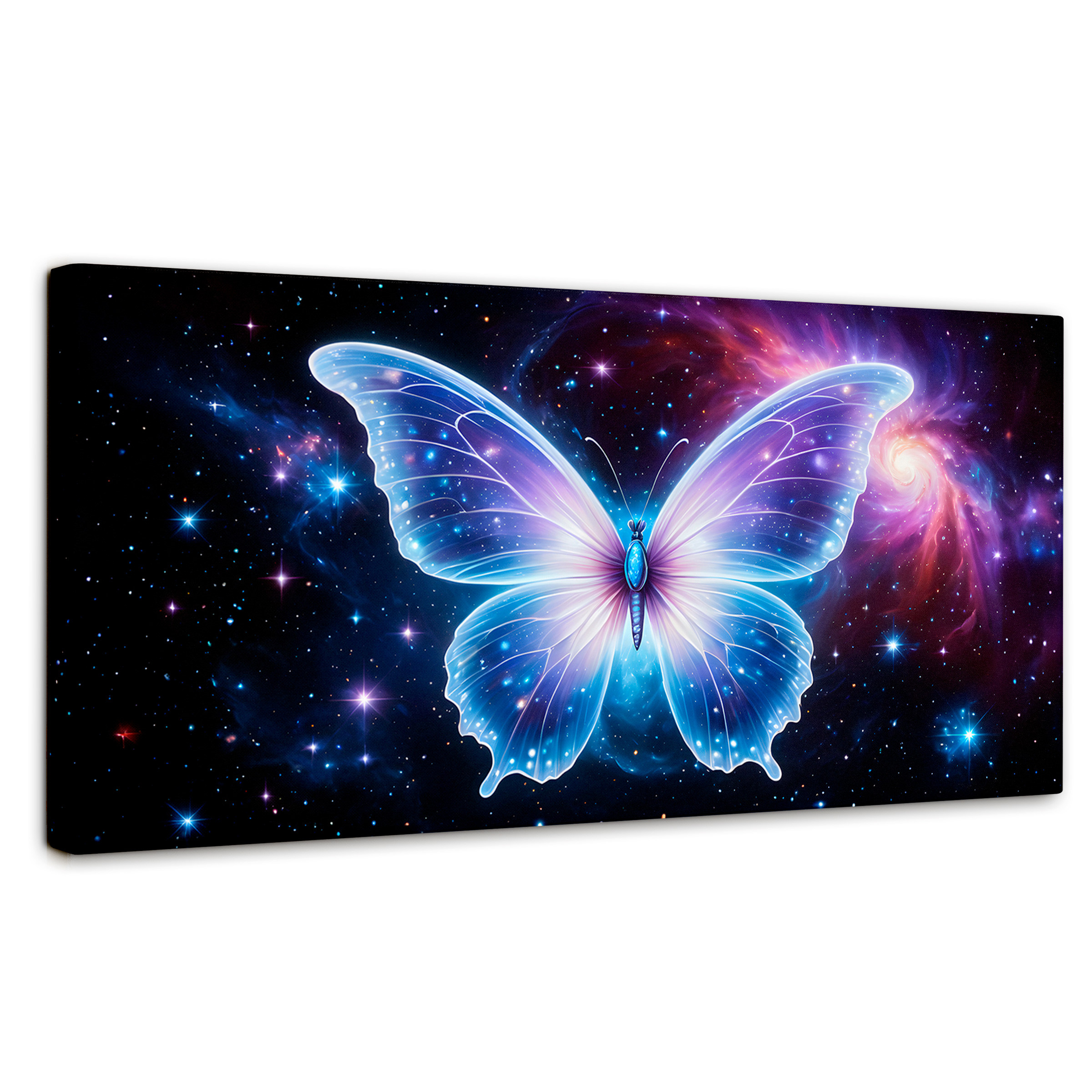 Foto 2 pulgar | Cuadro Mariposas Canvas Danza En El Cosmos 120x60
