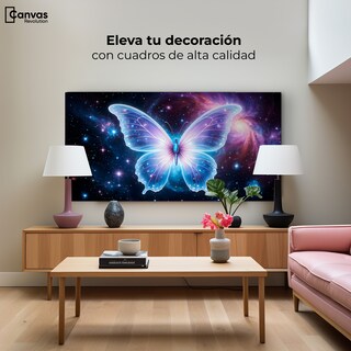 Foto 3 | Cuadro Mariposas Canvas Danza En El Cosmos 120x60