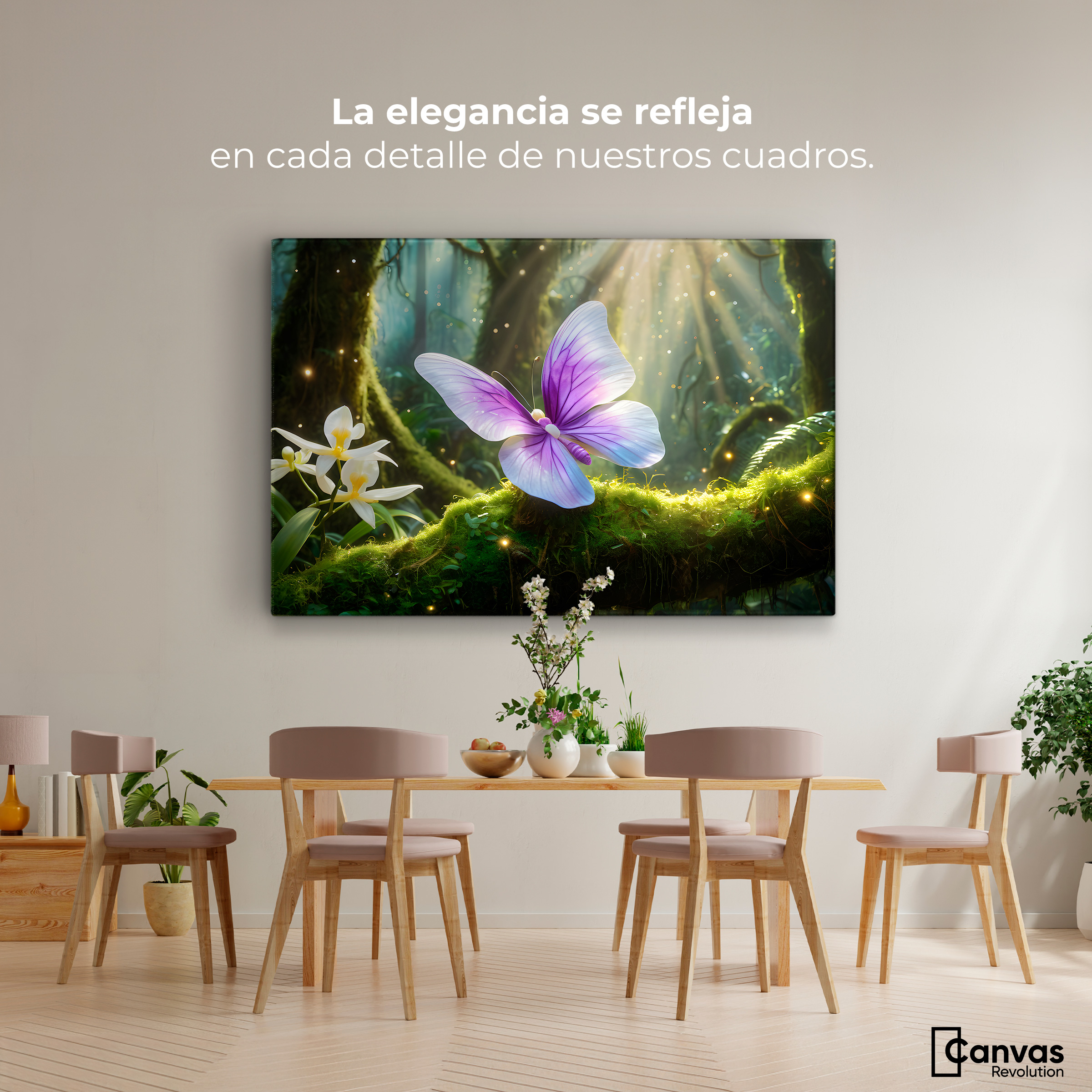 Foto 2 | Cuadro Mariposas Canvas Mariposa Silvestre 90x60