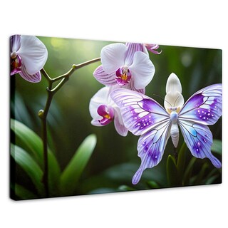 Foto 1 | Cuadro Mariposas Canvas Orquídeas Y Alas 90x60