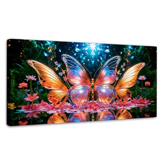 Foto 1 | Cuadro Mariposas Canvas Alas De Esplendor 120x60