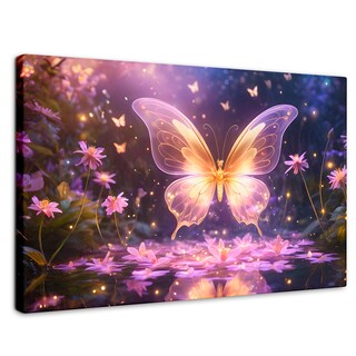 Foto 1 | Cuadro Mariposas Canvas Alas Cristalinas 90x60