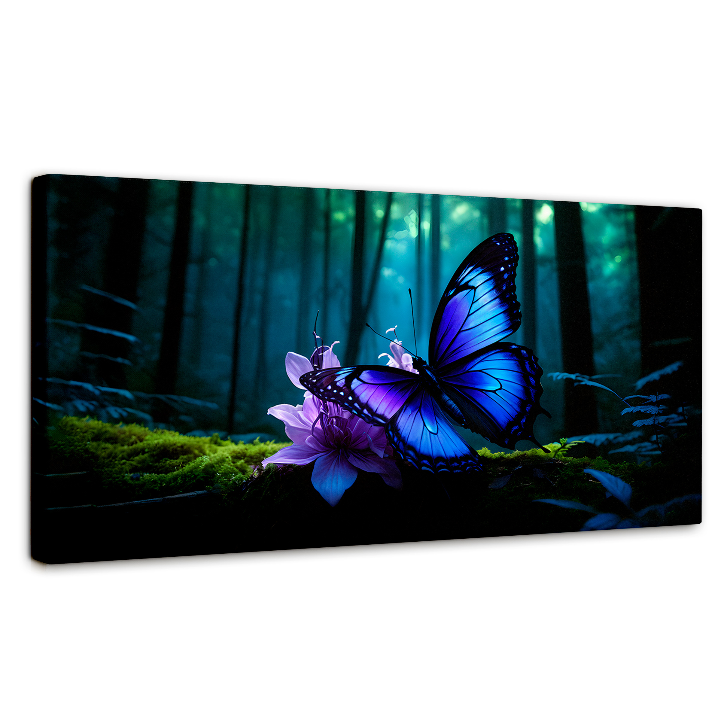 Foto 2 pulgar | Cuadro Mariposas Canvas Alas Entre Árboles 120x60
