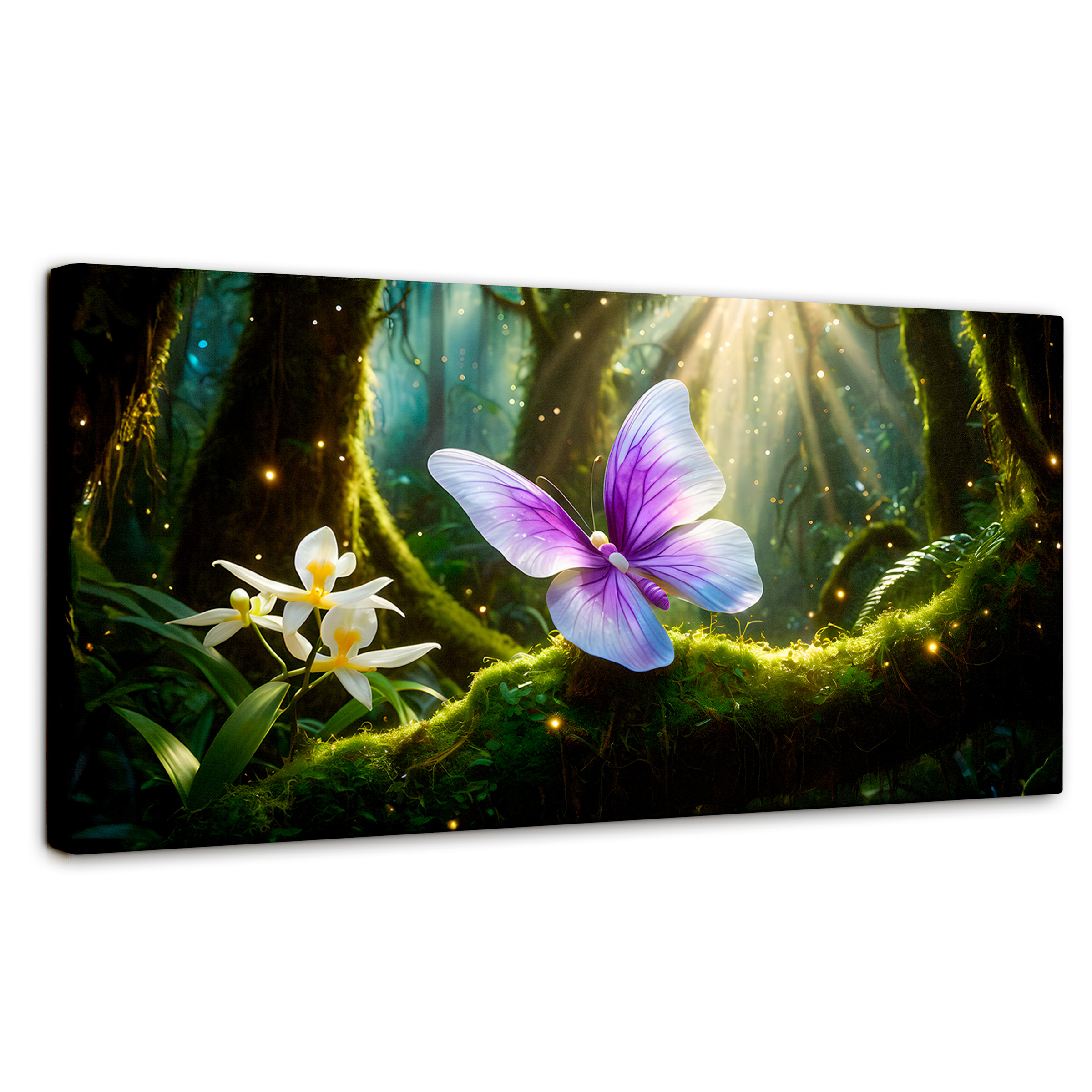 Foto 2 pulgar | Cuadro Mariposas Canvas Mariposa Silvestre 120x60