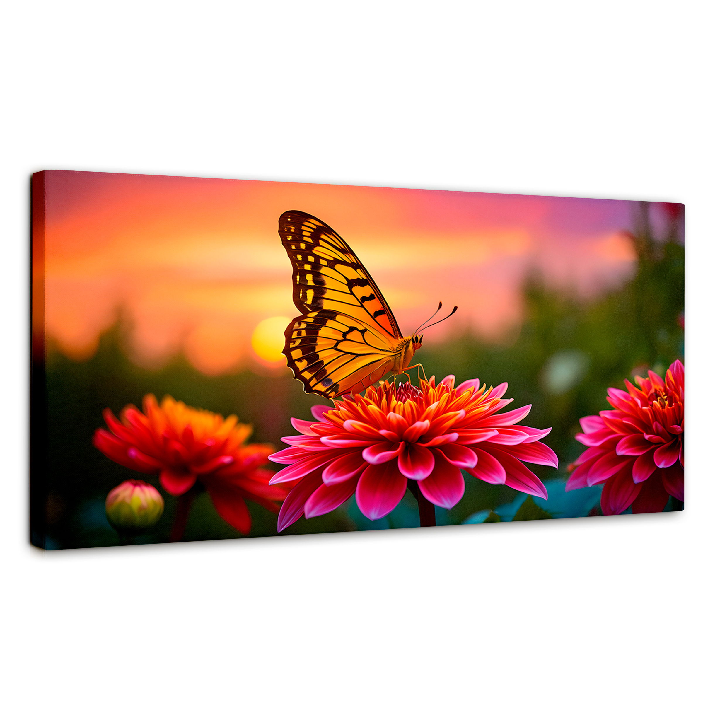 Foto 2 pulgar | Cuadro Mariposas Canvas Mariposa Radiante 120x60