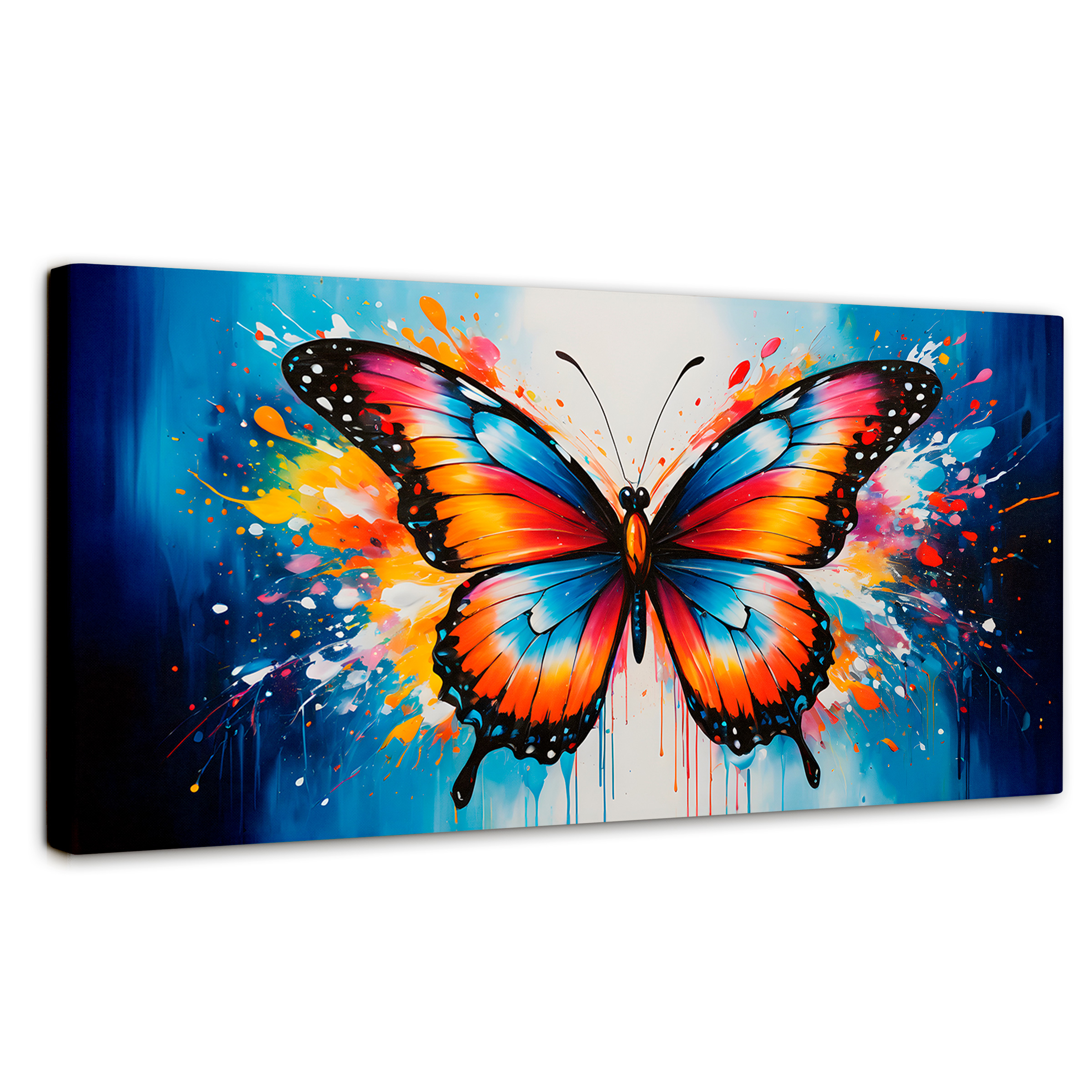 Foto 2 pulgar | Cuadro Mariposas Canvas Mariposa Y Arte 120x60