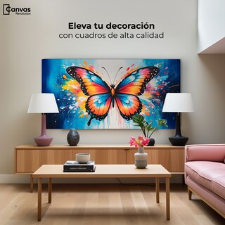 Foto 3 | Cuadro Mariposas Canvas Mariposa Y Arte 120x60