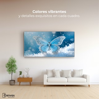 Foto 2 | Cuadro Mariposas Canvas Alas De Diamante 120x60