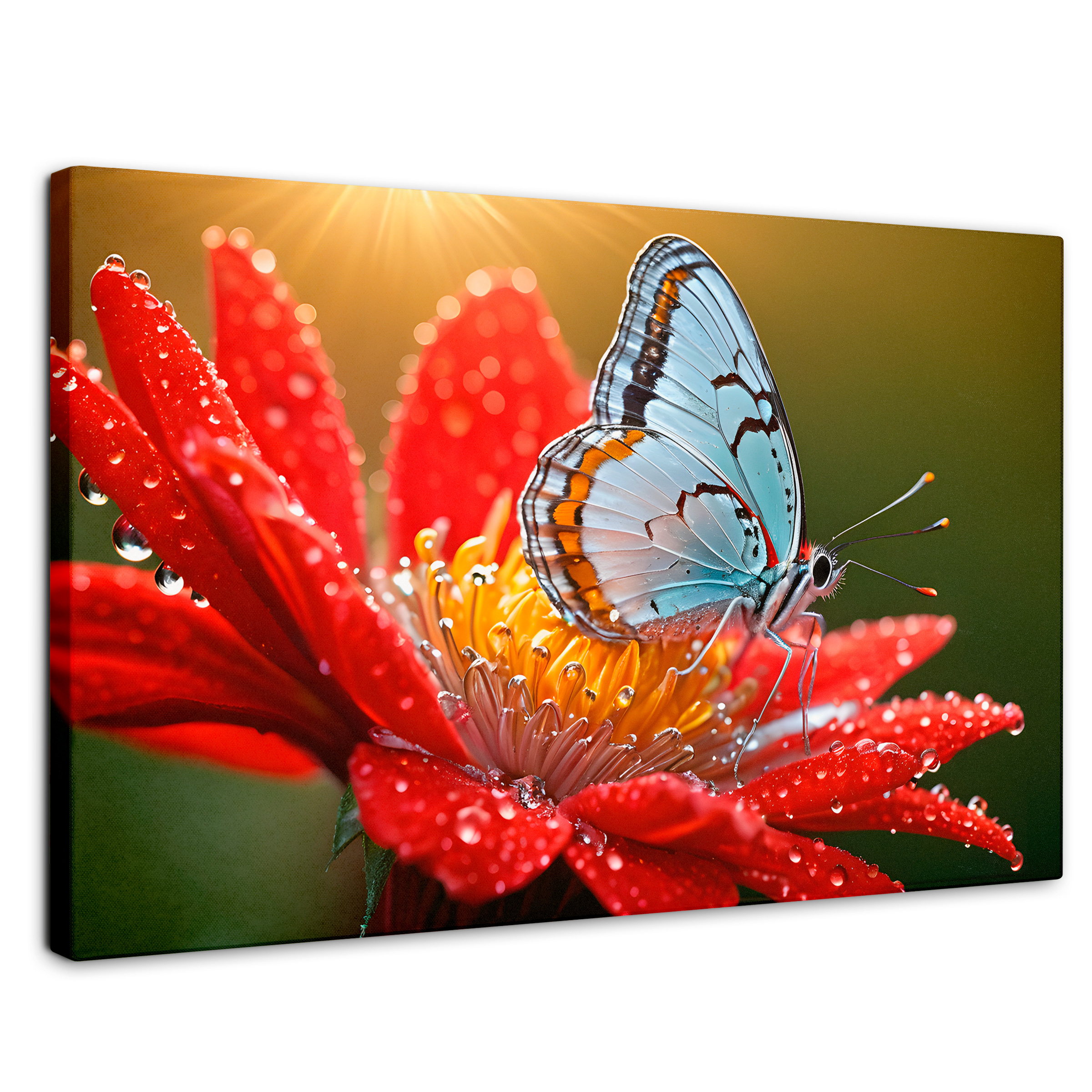 Foto 2 pulgar | Cuadro Mariposas Canvas Alas Sobre Flor 90x60