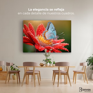 Foto 2 | Cuadro Mariposas Canvas Alas Sobre Flor 90x60