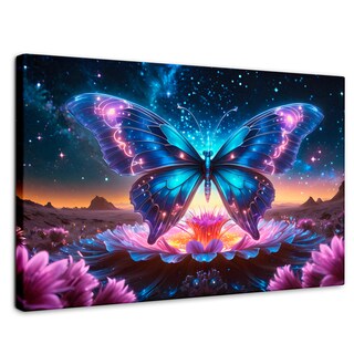 Foto 1 | Cuadro Mariposas Canvas Mariposa Encantada 90x60