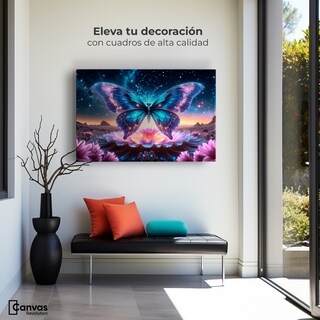 Foto 3 | Cuadro Mariposas Canvas Mariposa Encantada 90x60