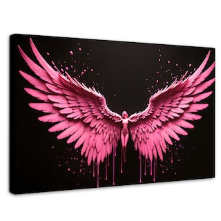 Foto 1 | Cuadro Alas De Ángel Canvas Alas Rosadas Ángel 90x60