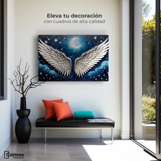 Foto 3 | Cuadro Alas De Ángel Canvas Sueños Alados 90x60