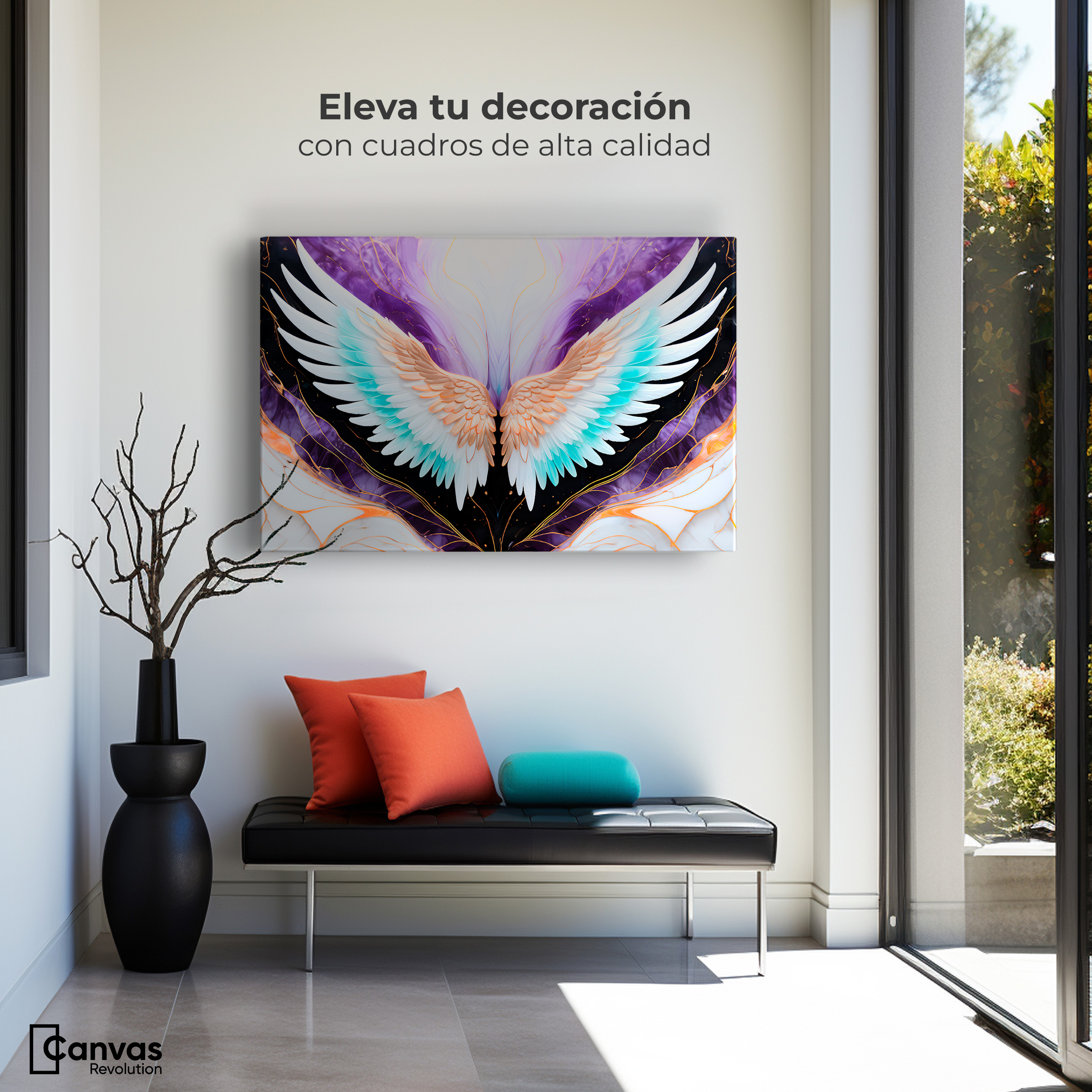 Foto 4 pulgar | Cuadro Alas De Ángel Canvas Alas Ángel Alma 90x60